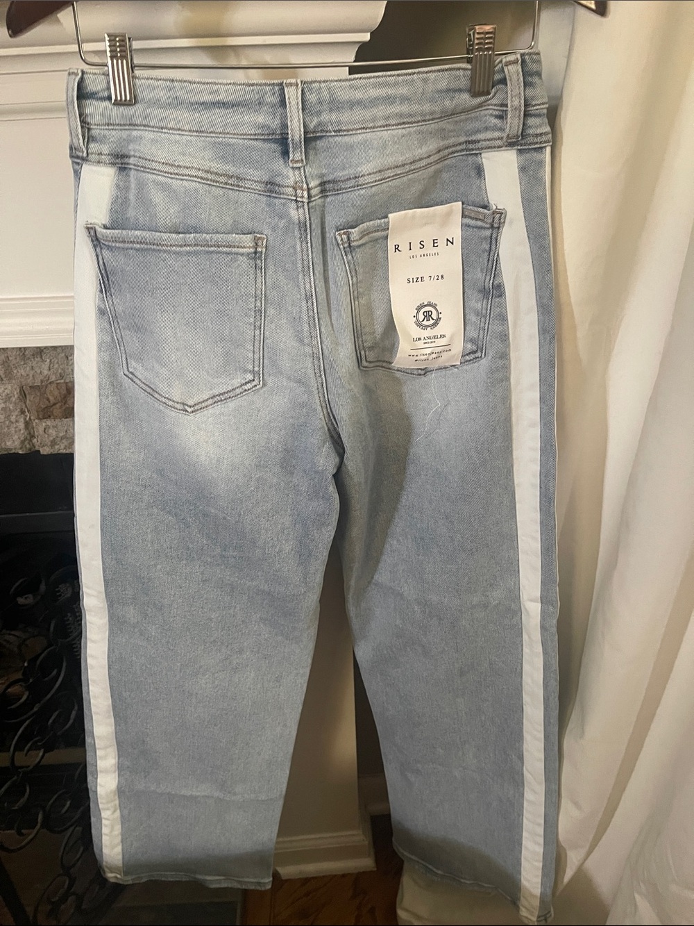 RISEN Light Wash Denim Jeans - Pale Blue- 7/28- NWT